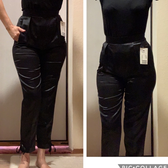 Escada Vintage silky hose pants black size 36 - Picture 4 of 9